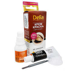 Косметика DELIA Крем краска для бровей 4.0 коричневая купить оптом и в розницу