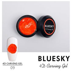 Гель лак BLUESKY 4D Carving Gel Пластилин №09 8 мл. Оранжевый купить оптом и в розницу
